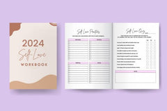 2024 Self-Love Workbook Canva Template